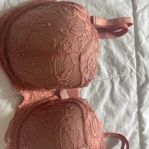 Victoria's Secret Lace Bra in Coral
